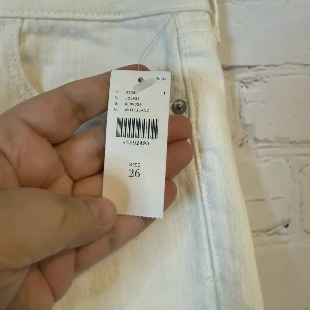 Pilcro White Jean Shorts Modern Fit Frayed Hem - Picture 6 of 6